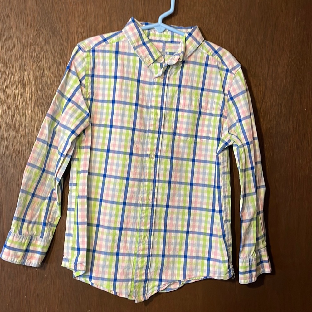 Boys Long Sleeve Plaid Shirts for Spring! There are 2 shirts in this listing!